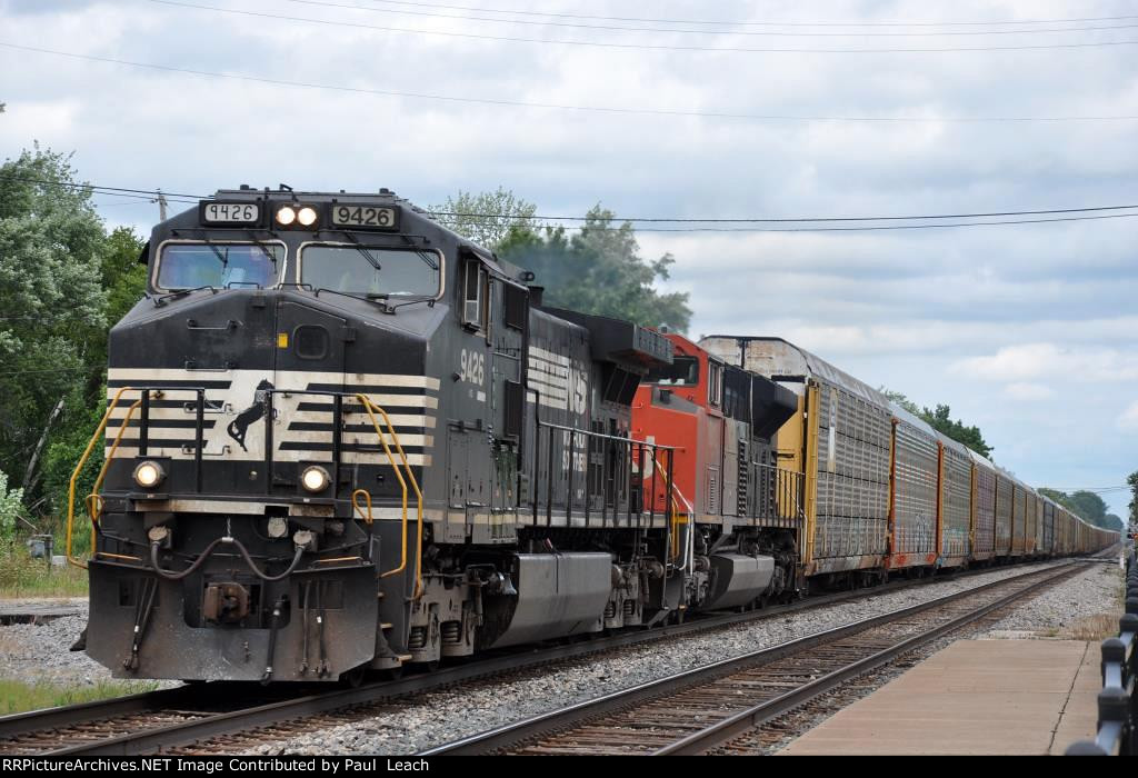 Westbound vehicle train